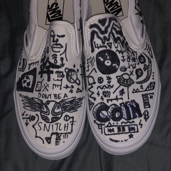 white vans sharpie